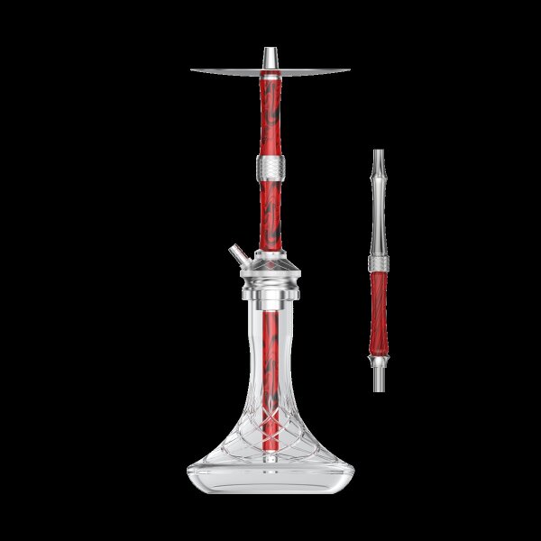 NZ Shisha - Butterfly Silver Red Black