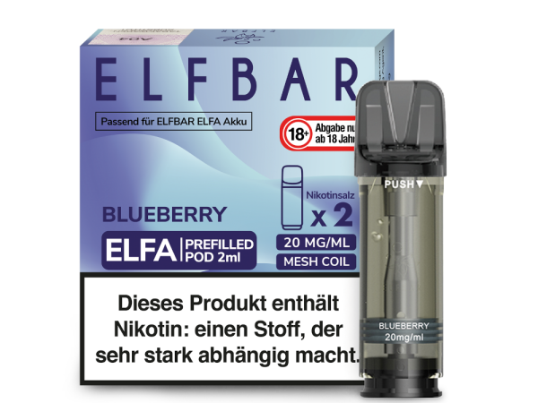 Elfbar - Elfa Pod Blueberry 20mg/ml (2 Stück Pro Packung)
