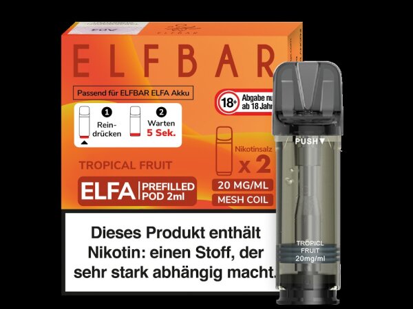 Elfbar - Elfa Pod Tropical Fruit 20mg/ml (2 Stück pro Packung)