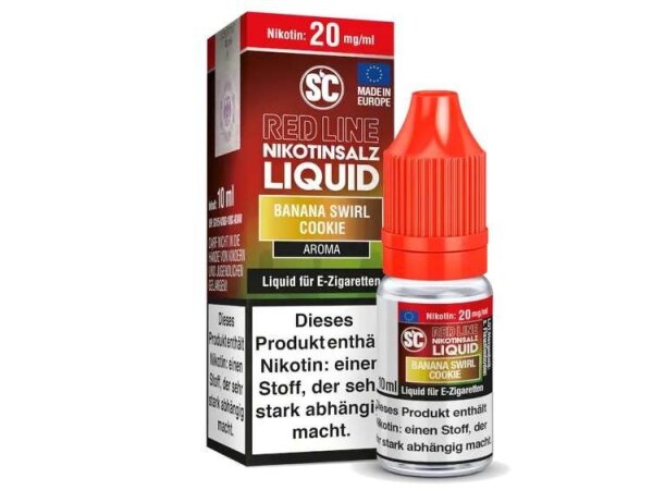 SC - Red Line Banana Swirl Cookie 10ml - Nikotinsalz Liquid 20mg/ml