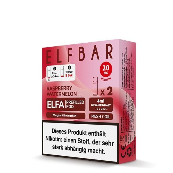 Elfbar - Elfa Pod Raspberry Watermelon 20mg/ml (2 Stück pro Packung)