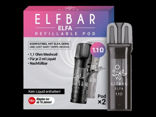 Elfa Turbo Leer-Pod 0,8 Ohm (2 Stück pro Packung)