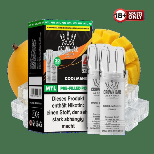 Al Fakher Pod Cool Mango 20 mg/ml (2 Stück pro Packung)