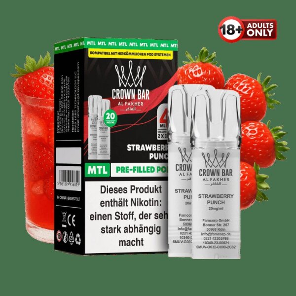 Al Fakher Pod Strawberry Punch 20 mg/ml (2 Stück pro Packung)