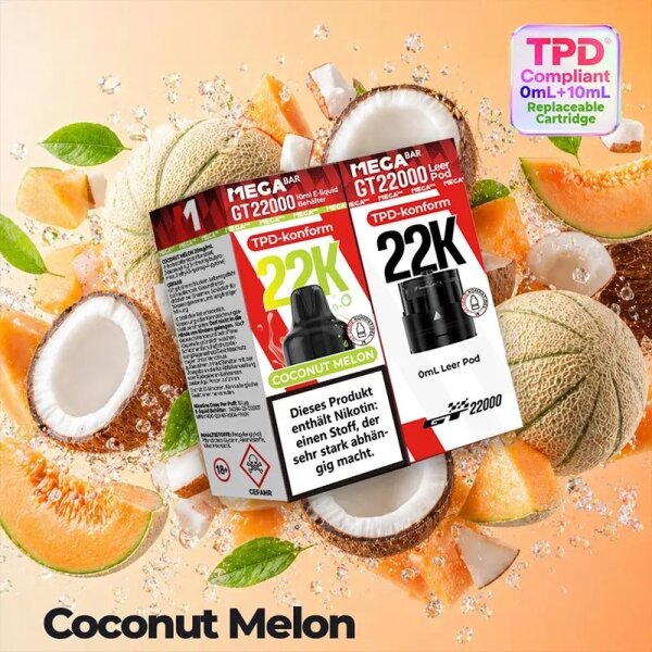 Mega Bar GT 22000 Pod Coconut Melon 20 mg/ml