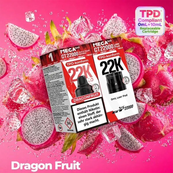 Mega Bar GT 22000 Pod Dragonfruit 20 mg/ml
