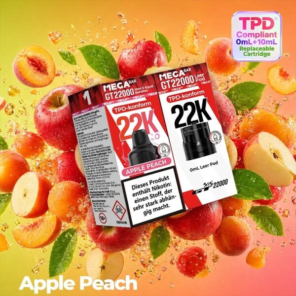 Mega Bar GT 22000 Pod Apple Peach 20 mg/ml