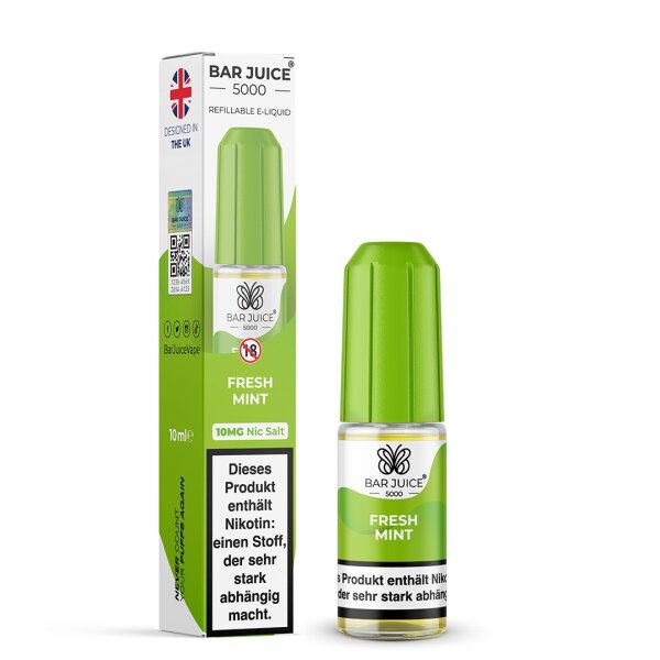 Bar Juice 5000 Liquid Fresh Mint 10 ml Nikotinsalz