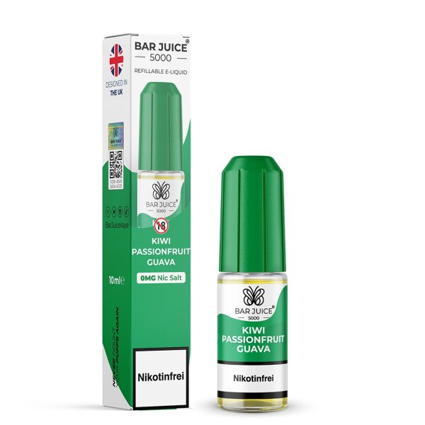 Bar Juice 5000 Liquid Kiwi Passionfruit Guava 10 ml Nikotinsalz