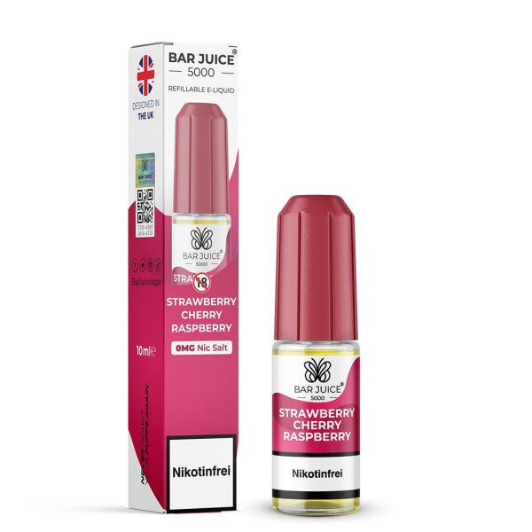 Bar Juice 5000 Liquid Strawberry Cherry Raspberry 10 ml Nikotinsalz