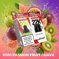 Mega Bar GT 22000 Leer Pod 22K Kiwi Passion Fruit Guava